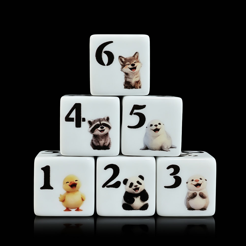 Gaming Accessories Cute - 12 dados acrílicos D6 de 16
