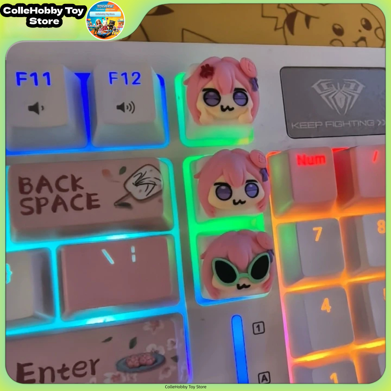 Gaming Accessories Cute - Tecla Lobo, tecla decorativa de resina